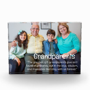 Großeltern Sind Liebe Zitat Foto Block Geschenk