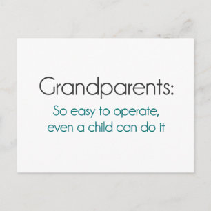 Großeltern so einfach zu bedienen postkarte
