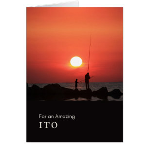 Großeltern Tag der Ito-Fischerei bei Sonnenunterga