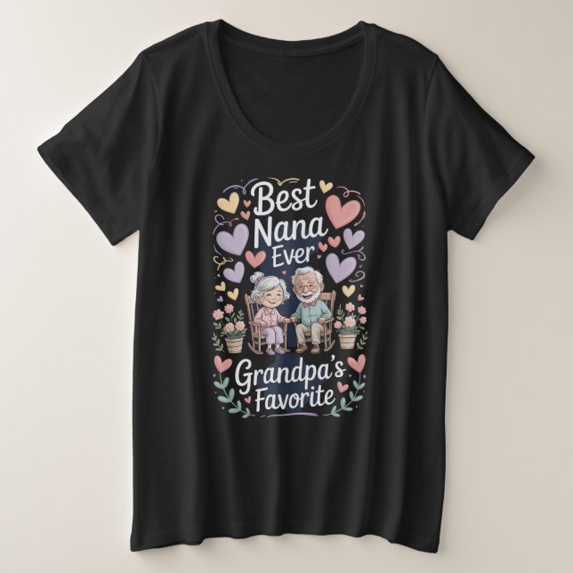 Großeltern-Tag Große Größe T-Shirt (Design vorne)