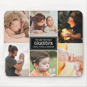 Großeltern Tag Opa Schwarz 3 FotoCollage Mousepad