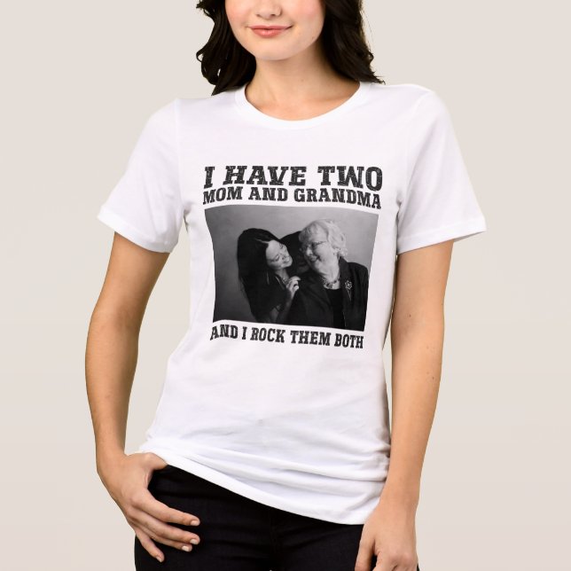 Großeltern Tag Personalisiert Großmutter Tri-Blend Shirt (Vorderseite)