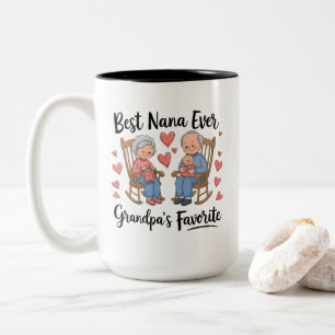 Großeltern-Tag Zweifarbige Tasse