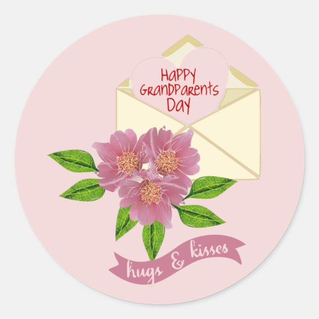 Großeltern-Tagesaufkleber Runder Aufkleber (Vorderseite)