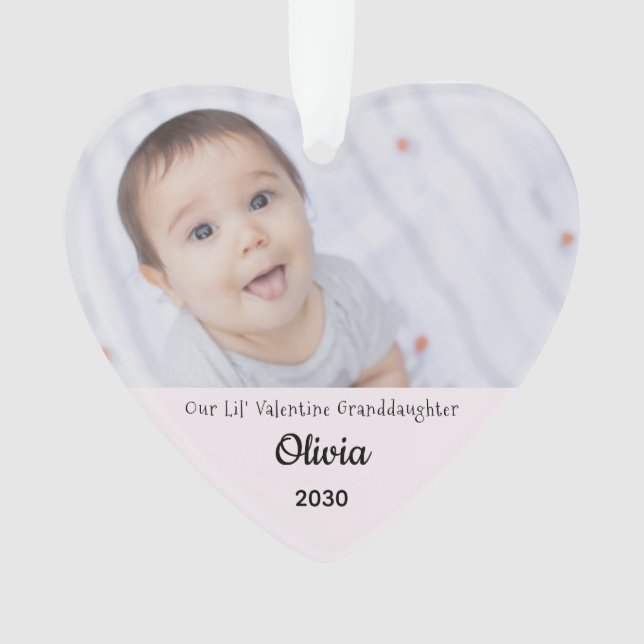 Großeltern Valentine Personalisieren Foto Jahr Ornament (Vorderseite)