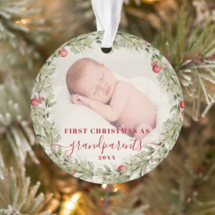 Großeltern Weihnachtsgeschenk Erste Oma Ornament