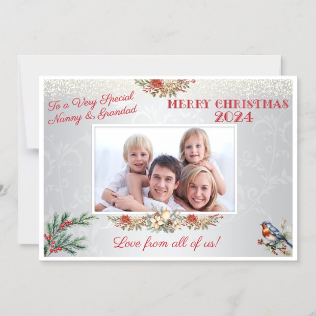 Großeltern Weihnachtsgeschenk Flexibles Magnet Fot (Vorderseite)