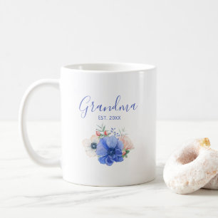 Großelterntag Geschenk   Wasserfarbe Floral Oma Kaffeetasse
