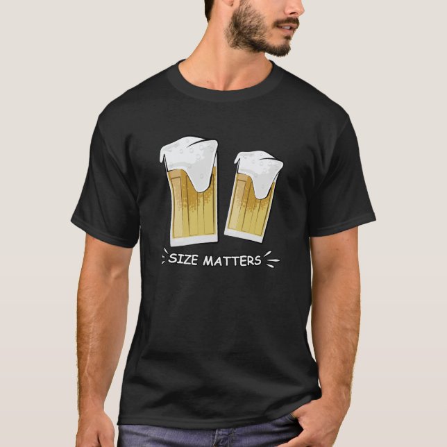 Größen - Bier - Funny Illustration T-Shirt (Vorderseite)