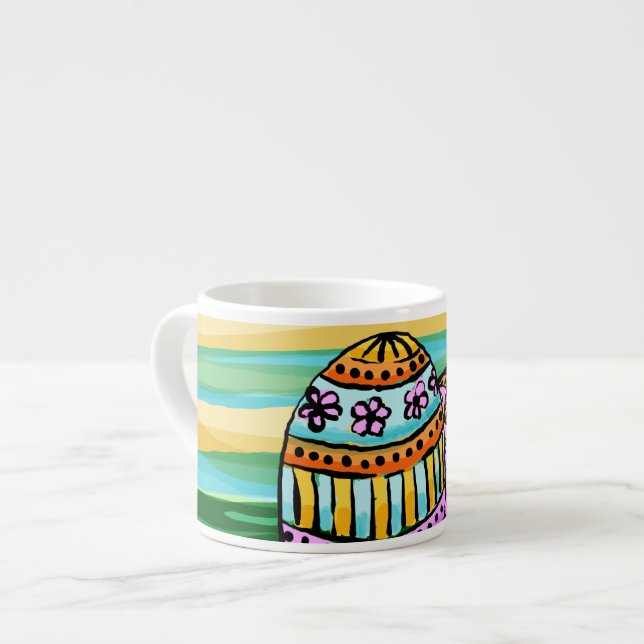 Größen der Spezialitäten-Tassen-3, gemalte Espressotasse (Vorderseite Links)