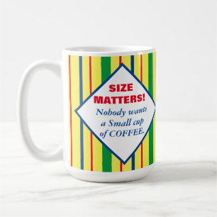 Größen - farbenfrohe Streifen Kaffeetasse