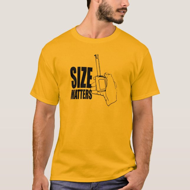 GRÖSSENANGABEN T-Shirt (Vorderseite)