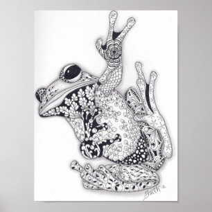 Größengleichbaum-Frosch Poster