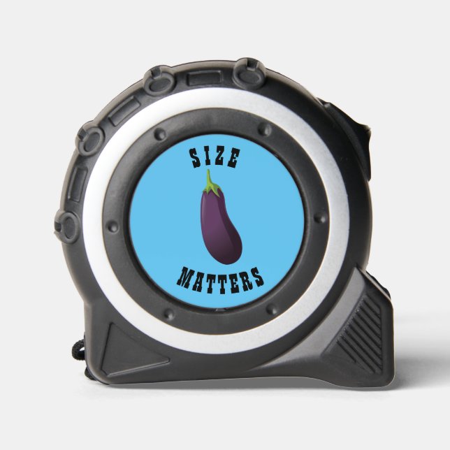 GRÖSSENMATERIALIEN FUNNY EGGPLANT MAßBAND (Vorderseite)