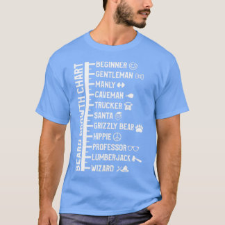 Größenskala der Bartwaage Größe Diagramm leuchten T-Shirt