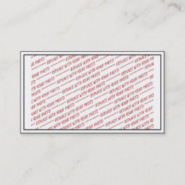 Größenspezifisch - Zur Verwendung mit 7x5-Foto - R Visitenkarte