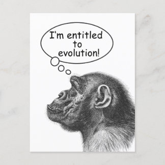 Großer Affen-Evolutions-Bezeichnung Postkarte