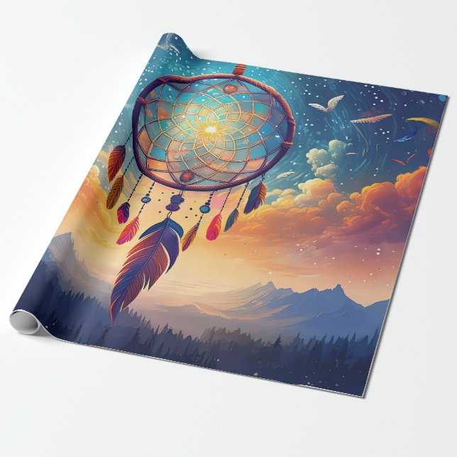 Größer als das Leben, Berge und Dreamcatcher Geschenkpapier (Ungerollt)