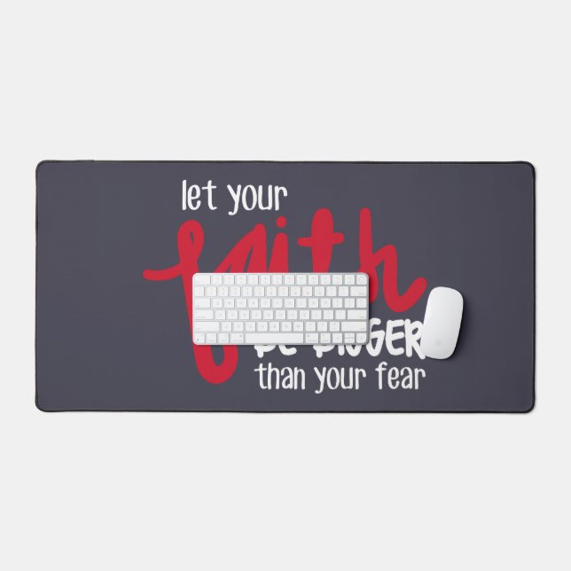 Größer als deine Angst Schreibtischunterlage (Tastatur & Maus)