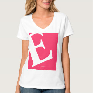 Großer Anfangsbuchstabe Moderne Typografie Ros T-Shirt