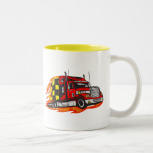 Großer Anlage-LKW Zweifarbige Tasse