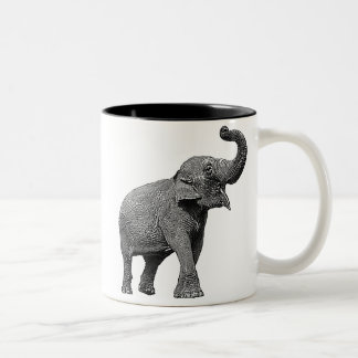 GROSSER ASIATISCHER ELEFANT - INDISCHER ELEFANT ZWEIFARBIGE TASSE