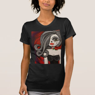 Großer Augen-Kunst-Tag des toten Zuckerschädels T-Shirt