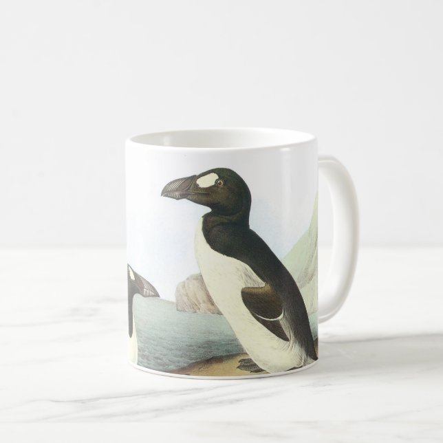 Großer Auk von Audubon Kaffeetasse (VorderseiteRechts)