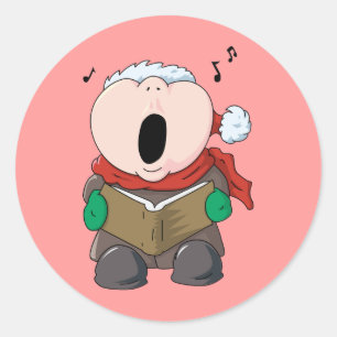 Großer BackenCaroler Runder Aufkleber