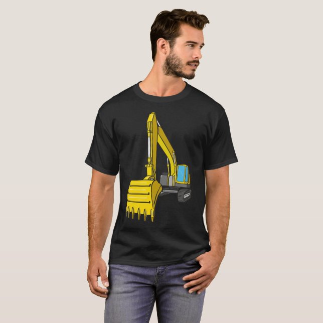Großer Bagger T-Shirt (Vorne ganz)