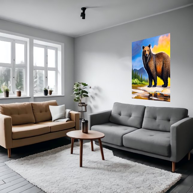 Grosser Bär im Wald | AI Art Poster (Von Creator hochgeladen)