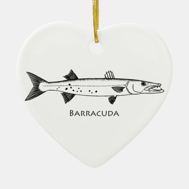 Großer Barracuda-Logo Keramikornament (Vorne)