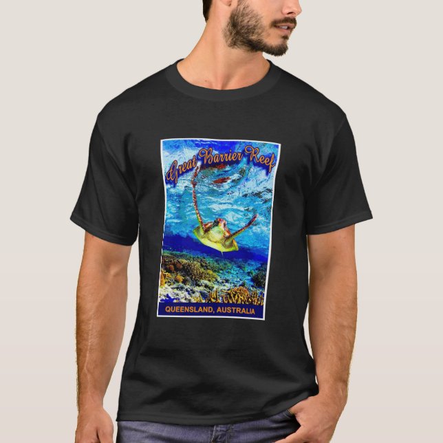 GROSSER BARRIER CORAL REEF Australien Reisedrucken T-Shirt (Vorderseite)