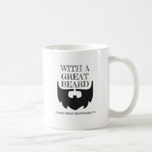 Großer Bart kommt eine große Verantwortung, die ve Kaffeetasse