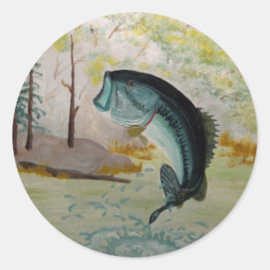 Großer Bass! Runder Aufkleber