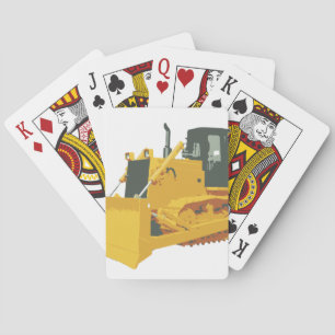 Großer BauBulldozer auf Tracks Spielkarten