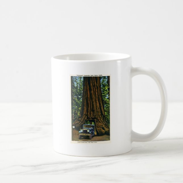 Großer Baum Wawona, Mariposa Waldung, CA Kaffeetasse (Rechts)