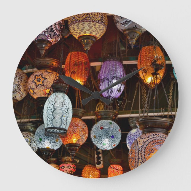 Großer Bazar in Istanbul, Turkey Große Wanduhr (Vorderseite)