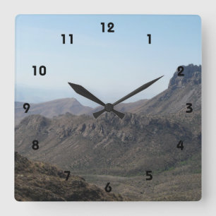 Großer Biegungs-Mountain View Quadratische Wanduhr