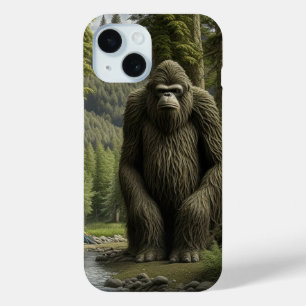 Grosser Bigfoot sitzend im Wald Case-Mate iPhone Hülle