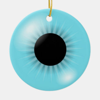 Großer blauer Augapfel ormanent Keramik Ornament