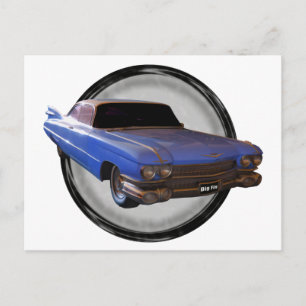 Großer blauer Fin 1959 Cadillac Postkarte