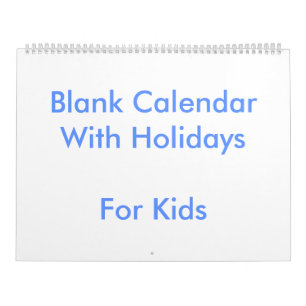 Grosser blauer Kalender für Kinderferien
