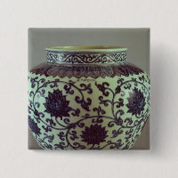 Großer blauer und weißer Ming Vase