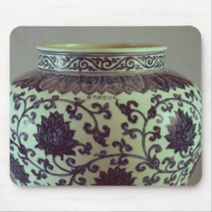 Großer blauer und weißer Ming Vase Mousepad