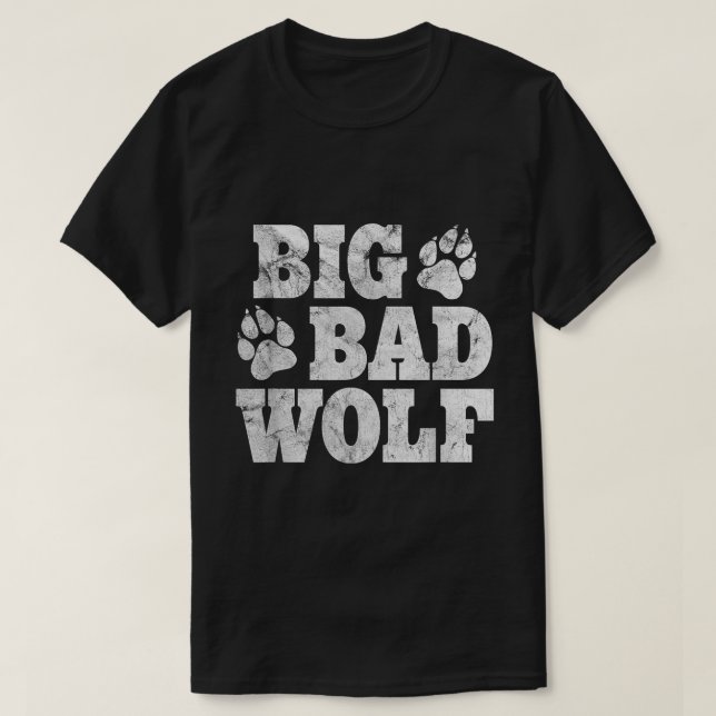 Großer Böser Wolf Kostüm Lustiger Halloween Pullov T-Shirt (Design vorne)