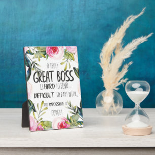 Großer Boss Dankeschön an die Mitarbeiter Fotoplatte