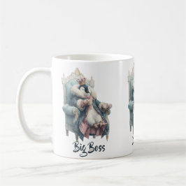 Großer Boss Winter Pinguin Design Kaffeetasse