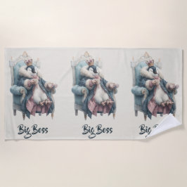 Großer Boss Winter Pinguin Design Strandtuch