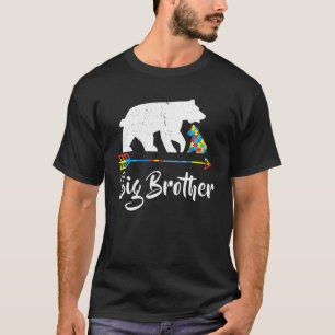 Großer Bruder Bär Autismus-Bewusstsein Stolz Auti T-Shirt